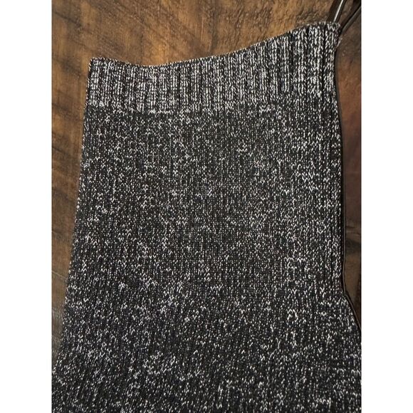 Black Metallic Knit Sock Booties NWOT - Picture 7 of 10